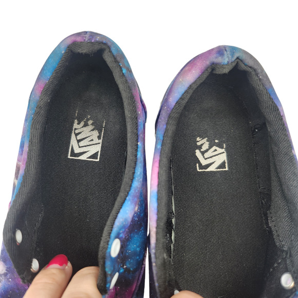 Vans Shoes Juniors 5 Galaxy Space Purple Blue Tie Dye Low Tops Skate Skateboard - Picture 9 of 10